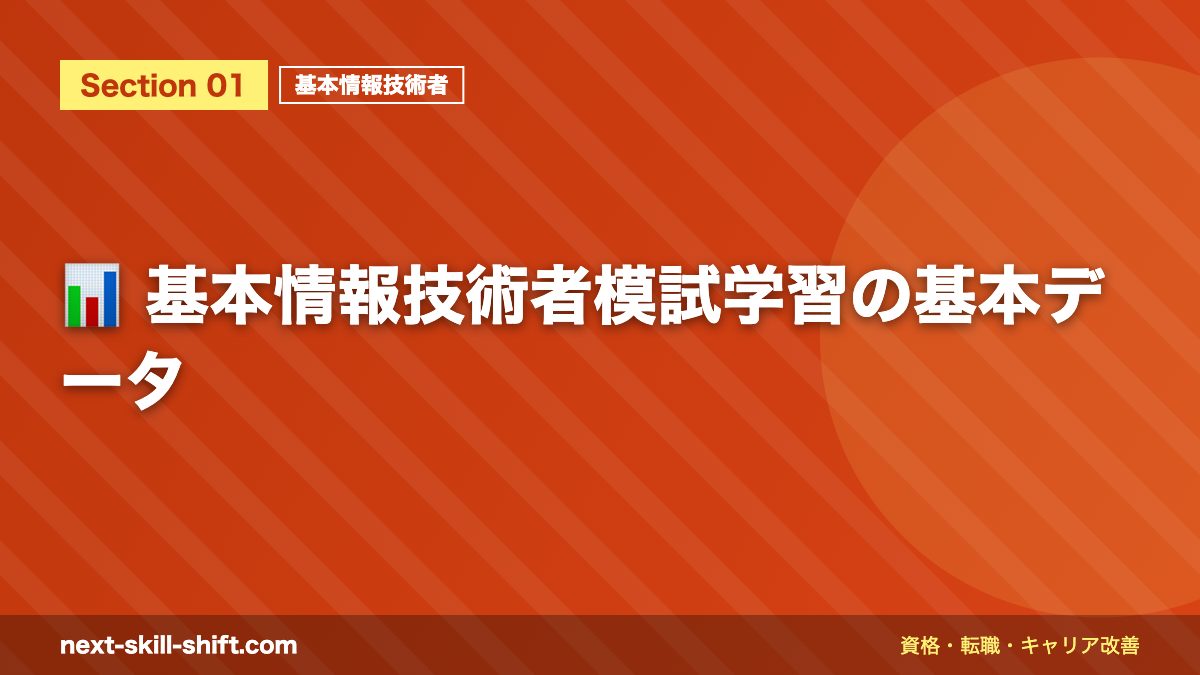 📊 基本情報技術者模試学習の基本データ