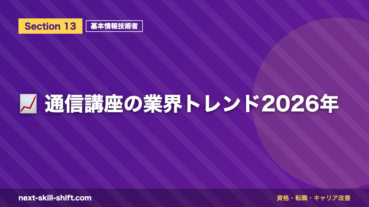 📈 通信講座の業界トレンド2026年