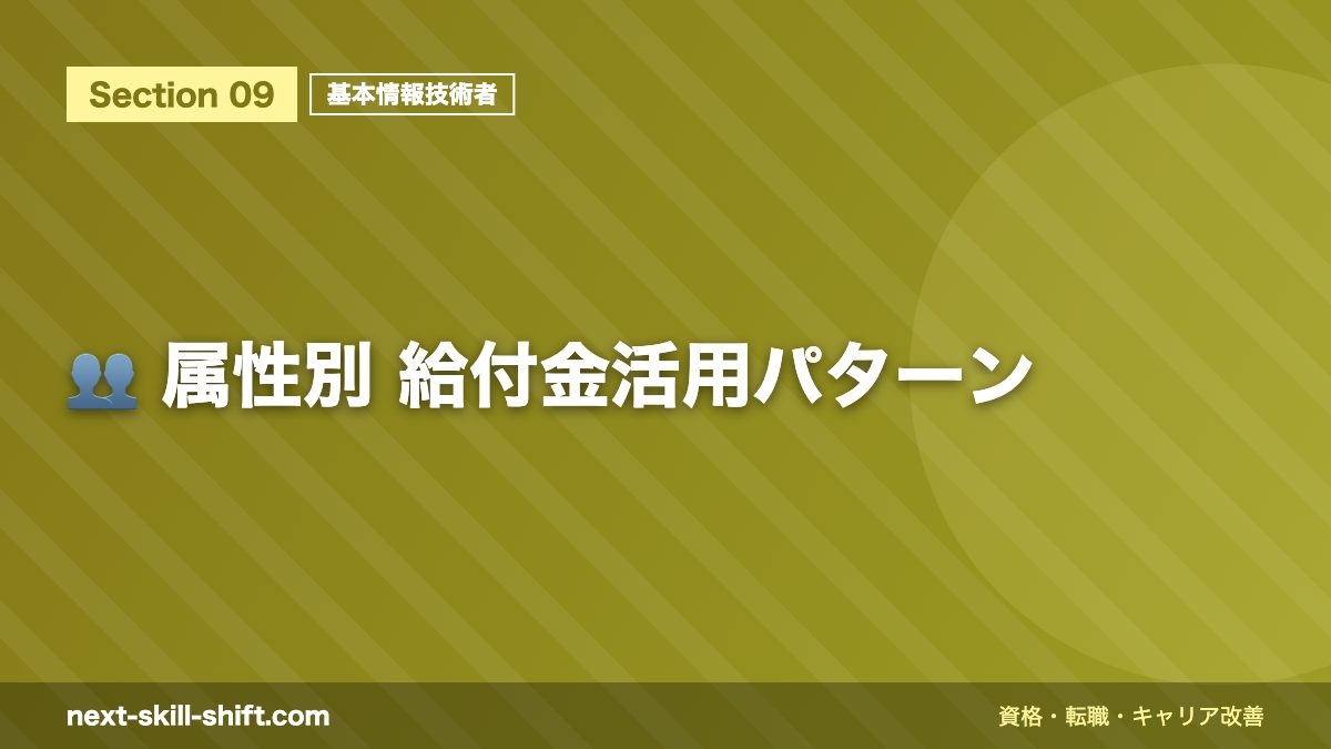 👥 属性別 給付金活用パターン