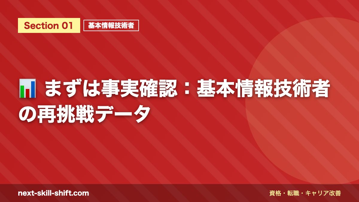 📊 まずは事実確認：基本情報技術者の再挑戦データ
