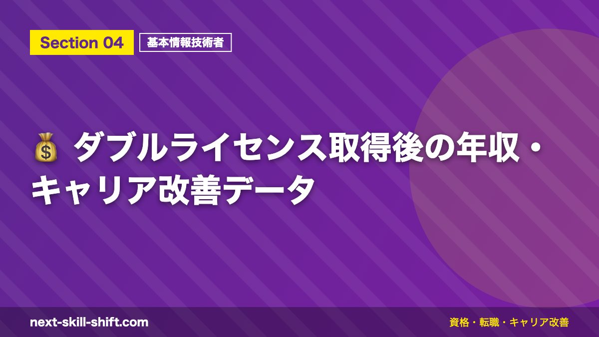 💰 ダブルライセンス取得後の年収・キャリア改善データ
