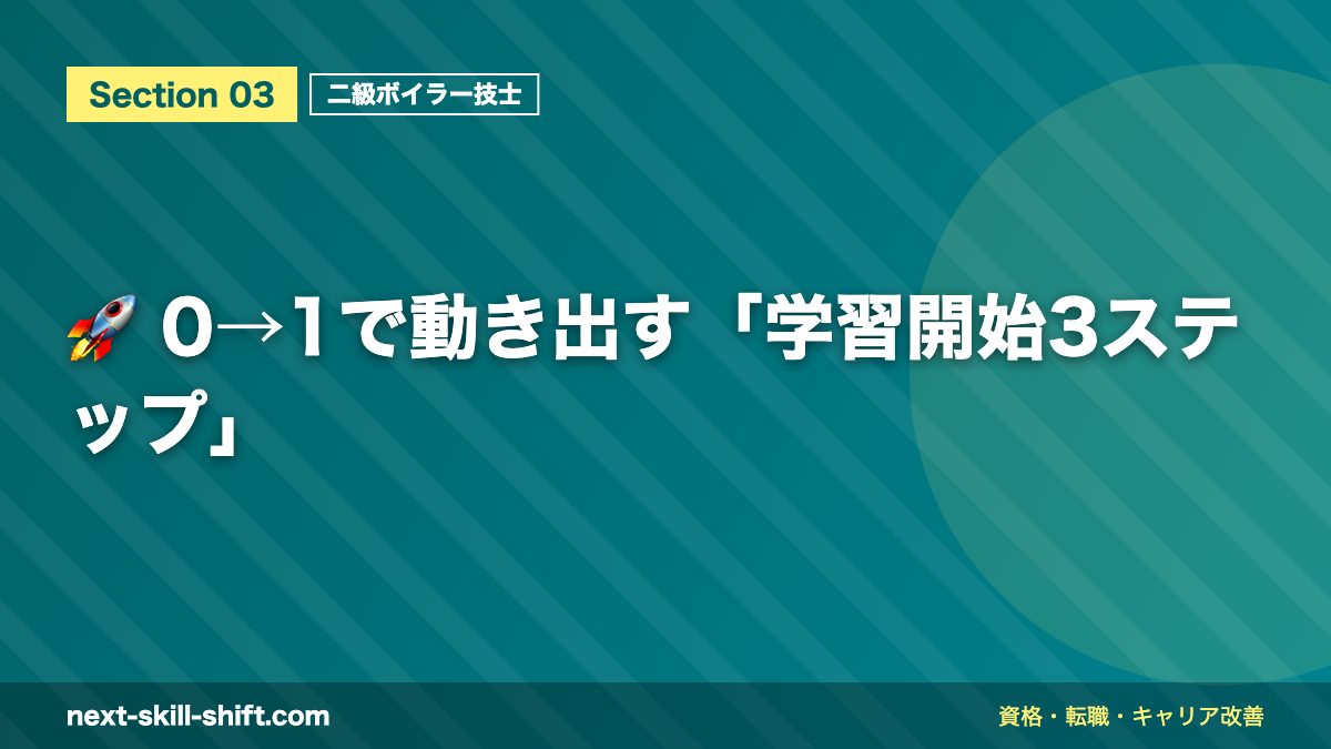 🚀 0→1で動き出す「学習開始3ステップ」