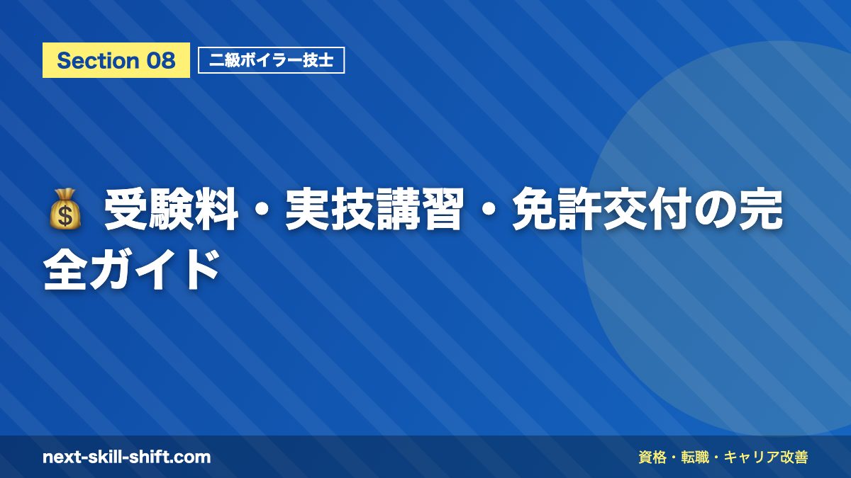 💰 受験料・実技講習・免許交付の完全ガイド