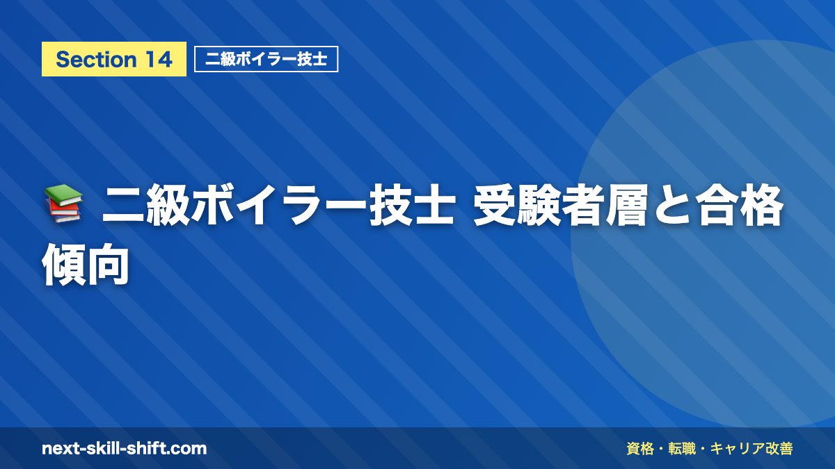 📚 二級ボイラー技士 受験者層と合格傾向