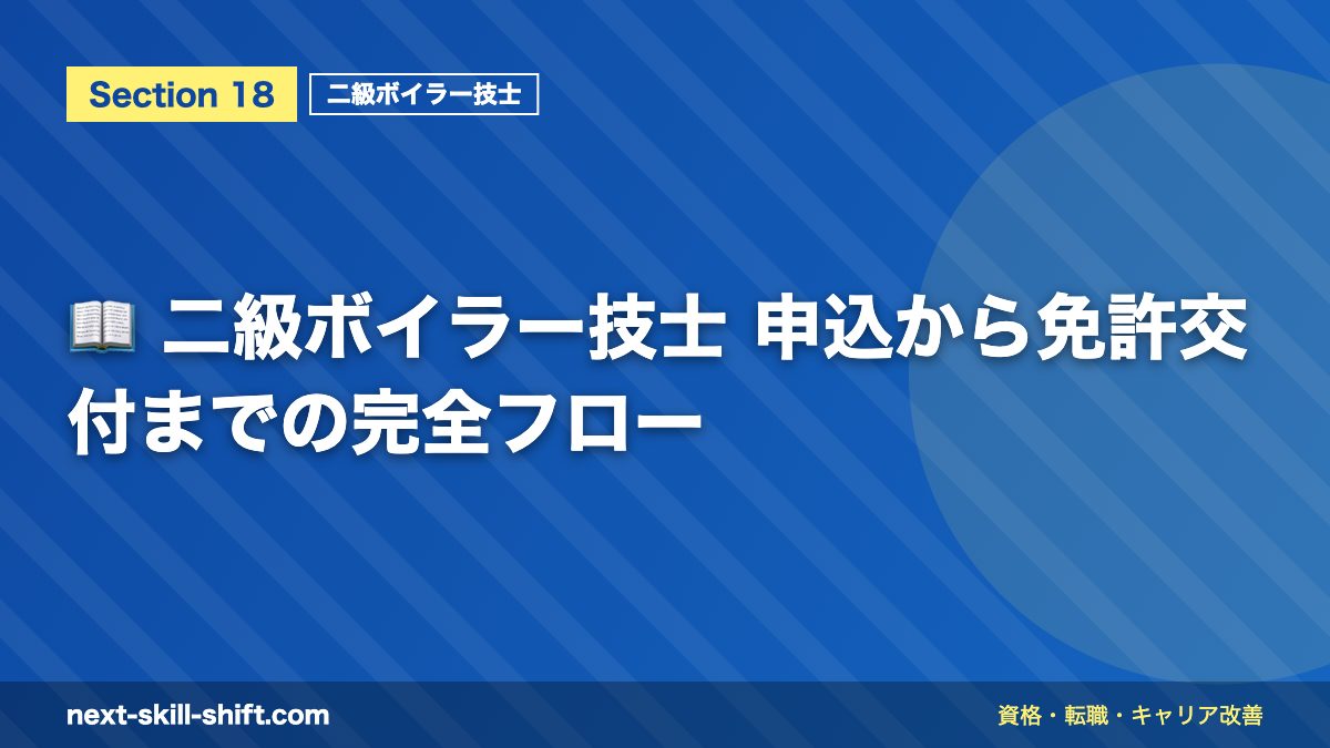 📖 二級ボイラー技士 申込から免許交付までの完全フロー