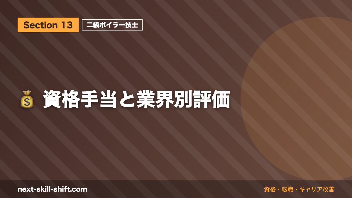 💰 資格手当と業界別評価