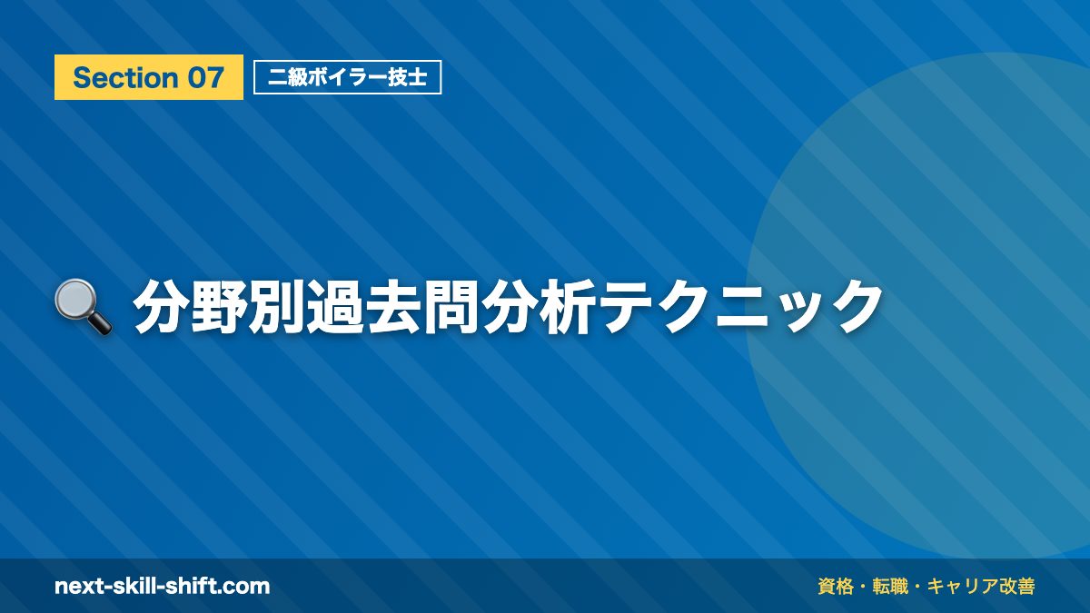 🔍 分野別過去問分析テクニック