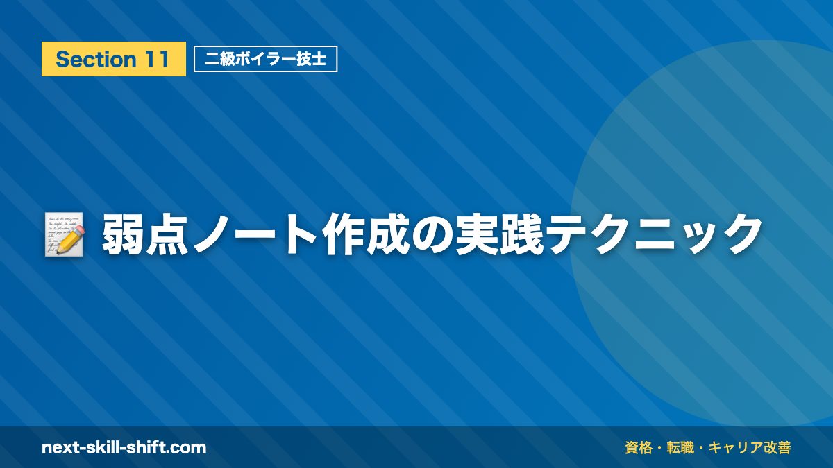 📝 弱点ノート作成の実践テクニック