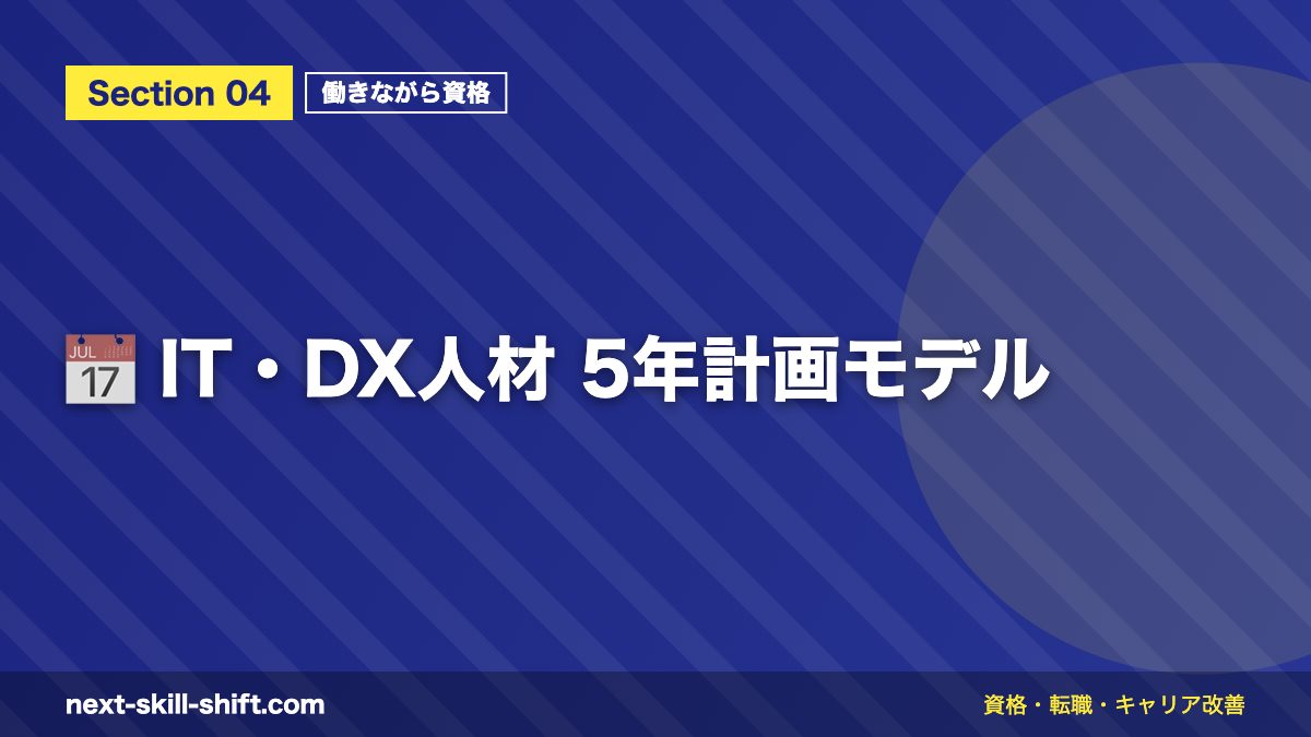 📅 IT・DX人材 5年計画モデル