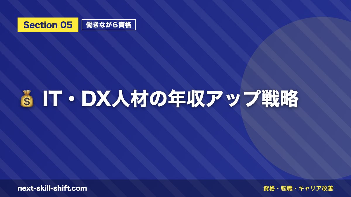 💰 IT・DX人材の年収アップ戦略
