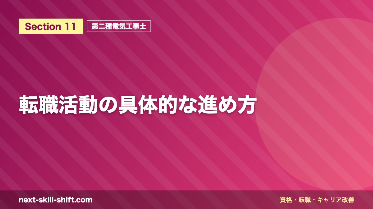 転職活動の具体的な進め方