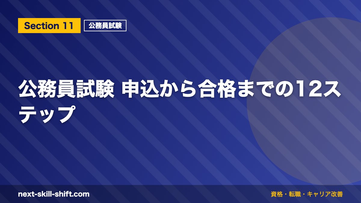 公務員試験 申込から合格までの12ステップ