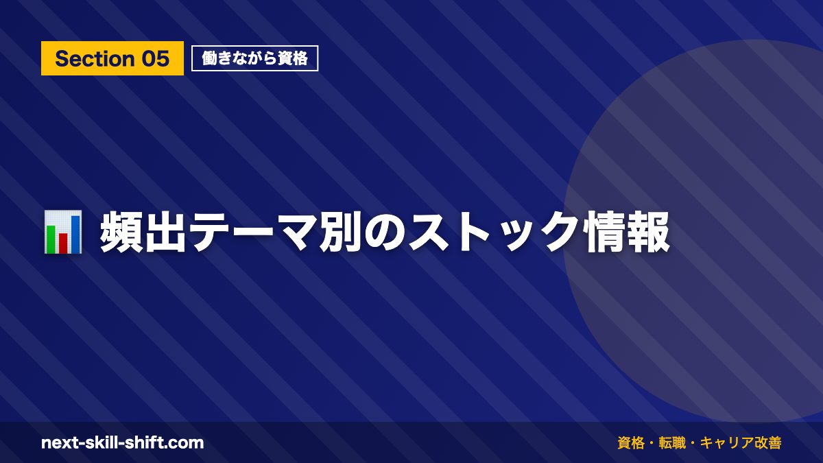 📊 頻出テーマ別のストック情報
