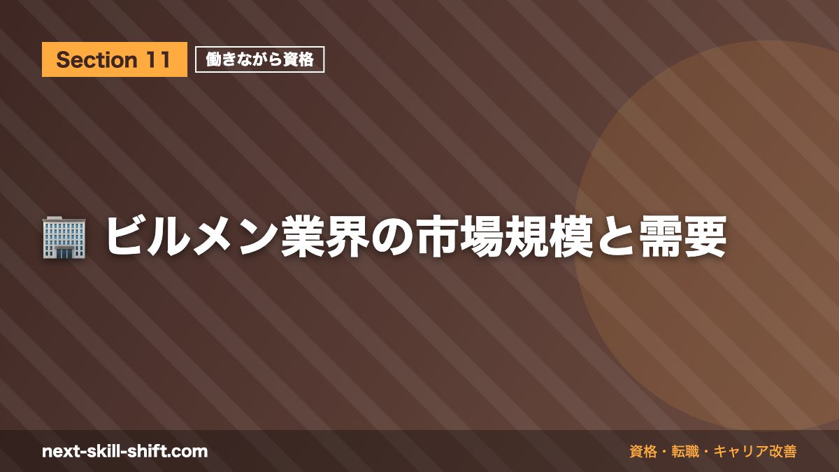 🏢 ビルメン業界の市場規模と需要