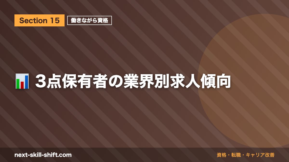 📊 3点保有者の業界別求人傾向