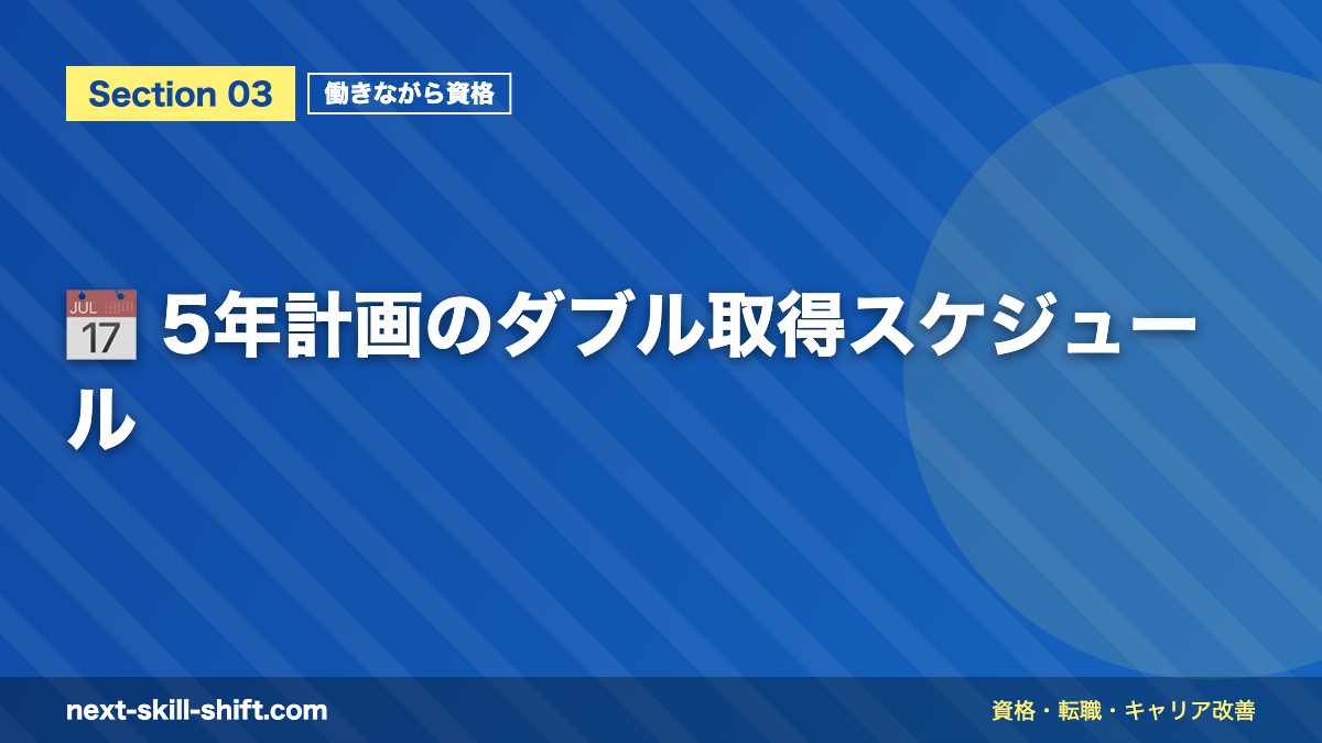 📅 5年計画のダブル取得スケジュール