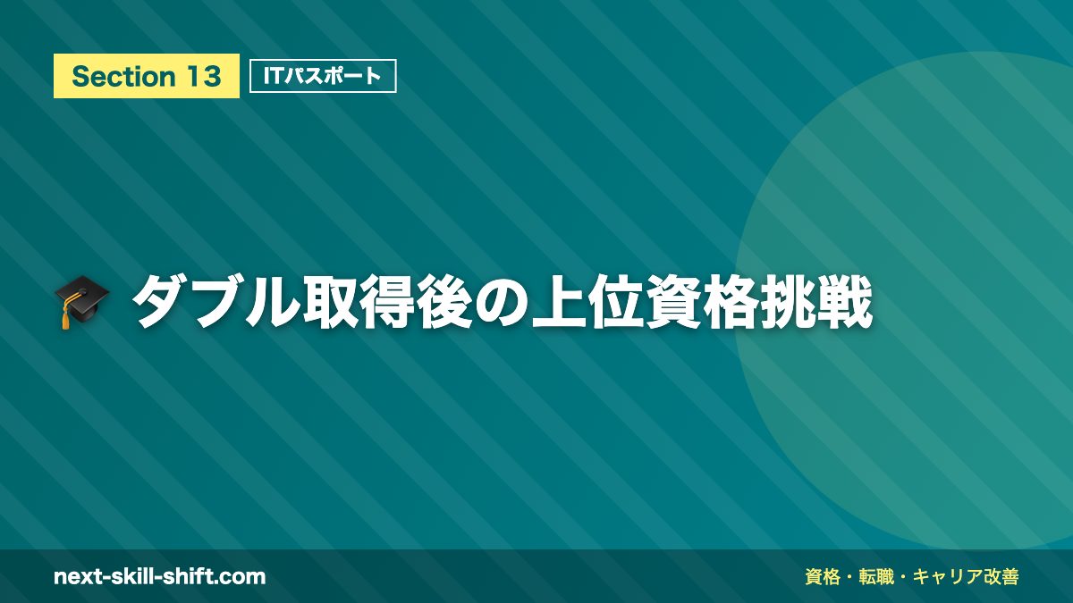 🎓 ダブル取得後の上位資格挑戦