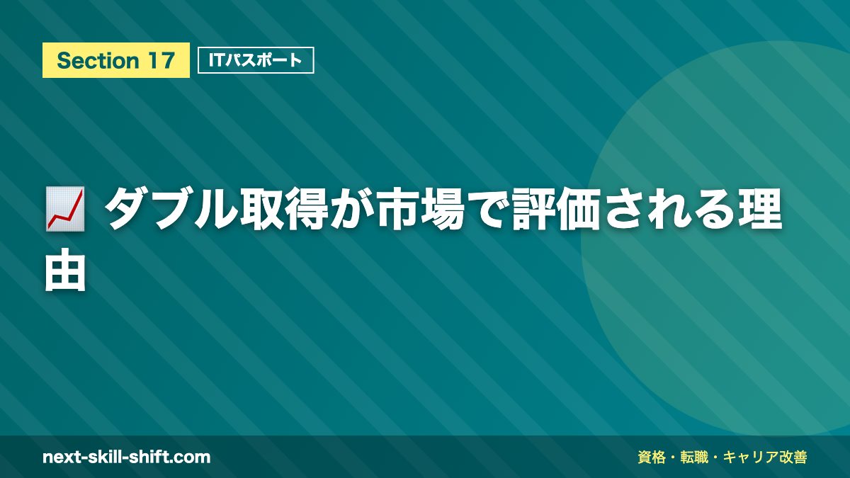 📈 ダブル取得が市場で評価される理由