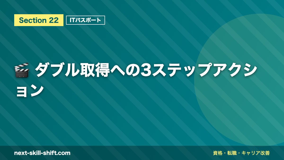 🎬 ダブル取得への3ステップアクション