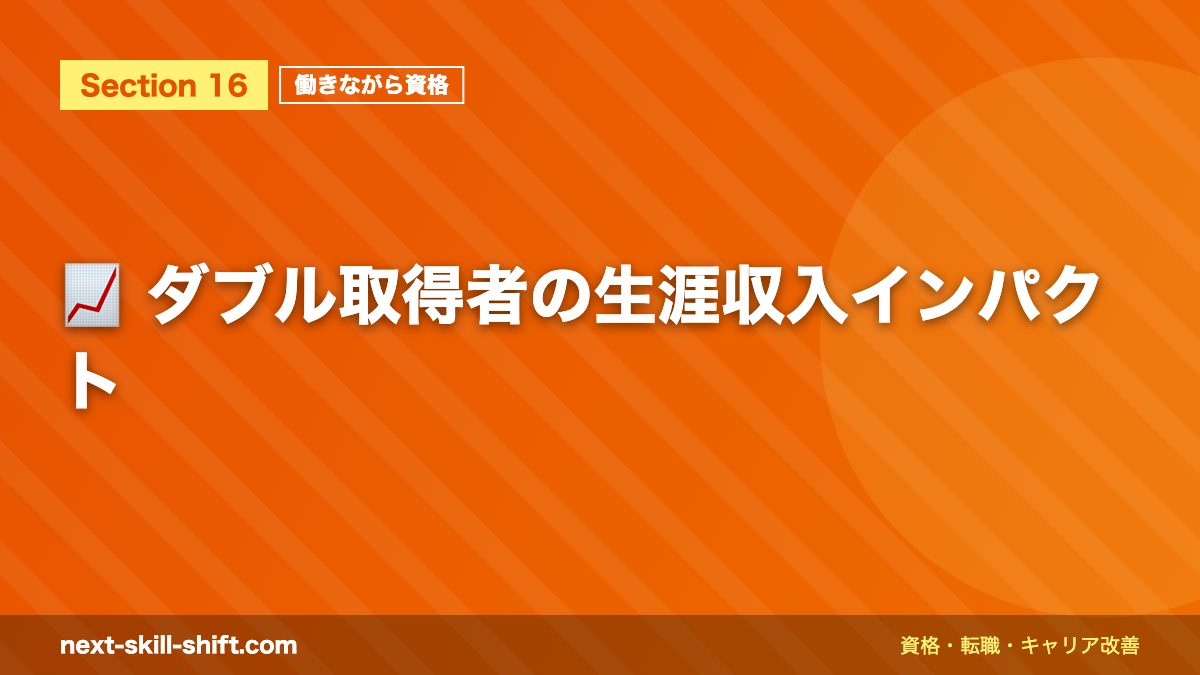 📈 ダブル取得者の生涯収入インパクト