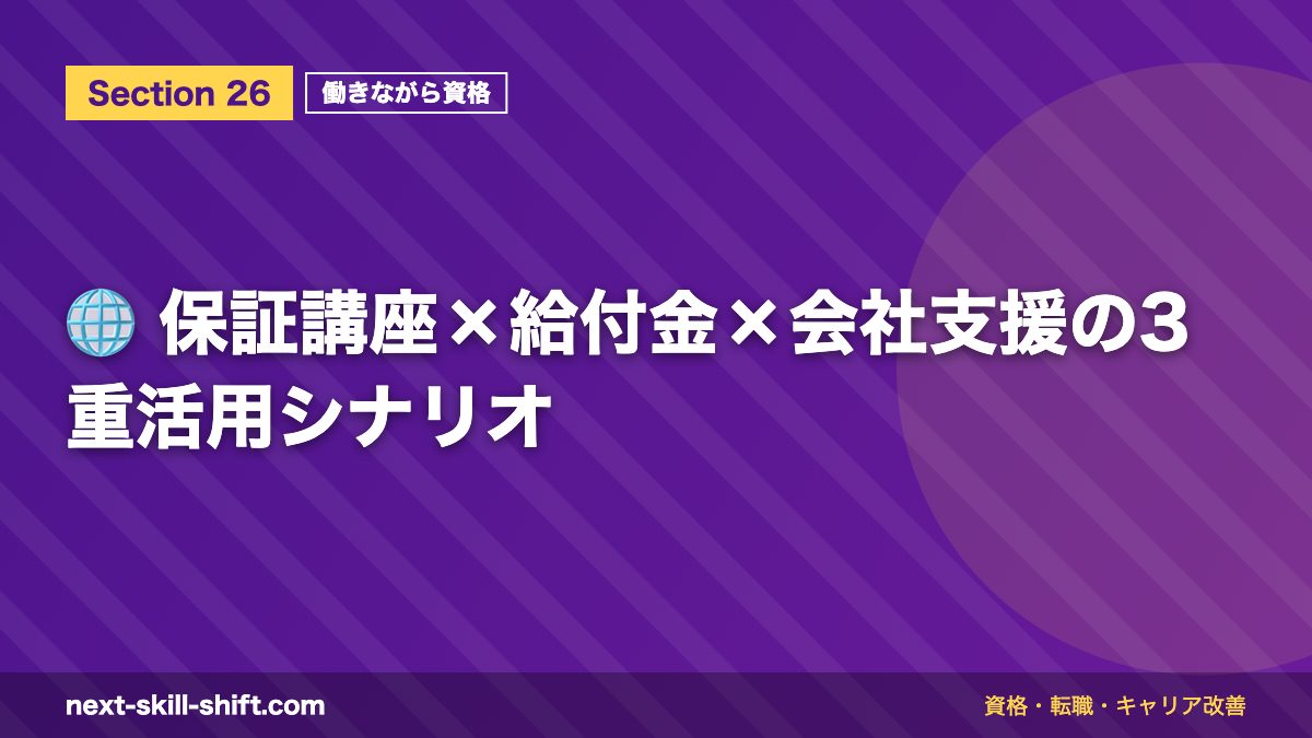 🌐 保証講座×給付金×会社支援の3重活用シナリオ