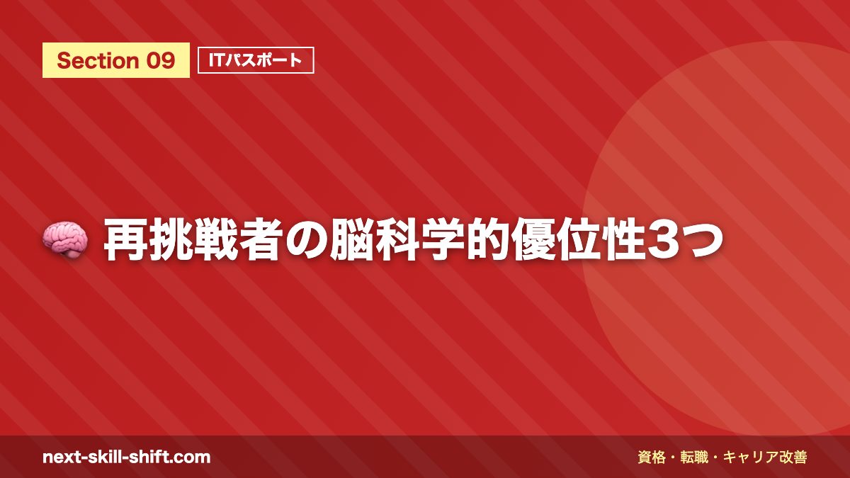 🧠 再挑戦者の脳科学的優位性3つ