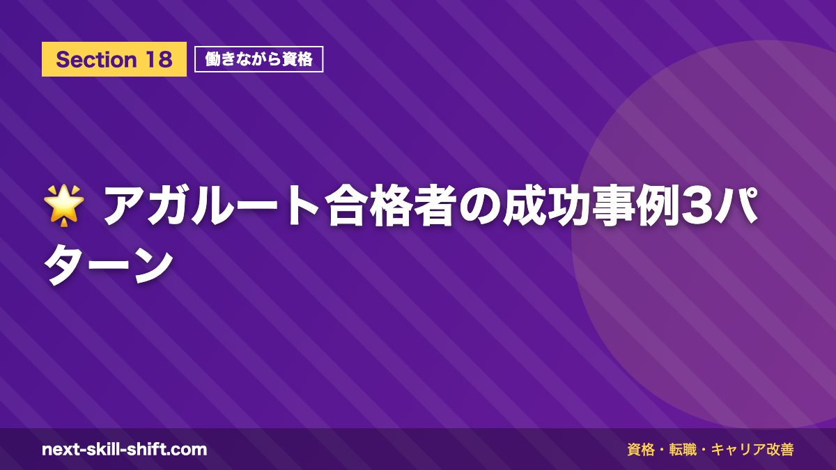 🌟 アガルート合格者の成功事例3パターン