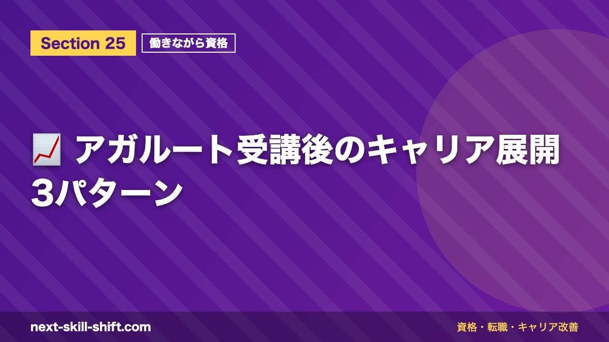 📈 アガルート受講後のキャリア展開3パターン