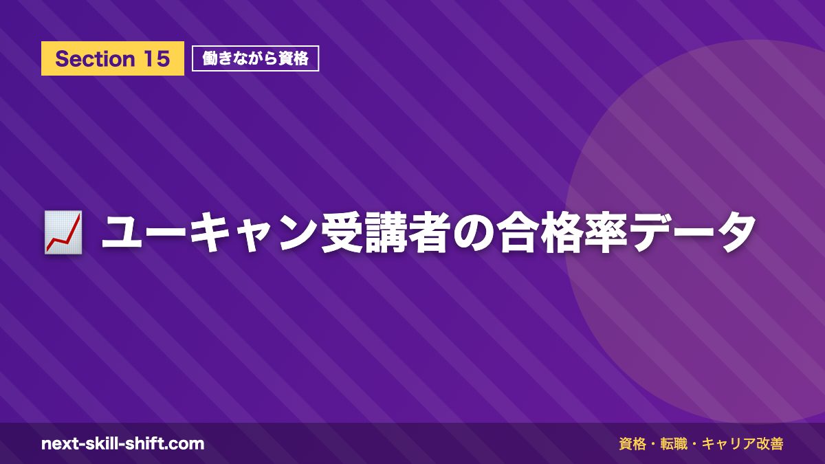 📈 ユーキャン受講者の合格率データ