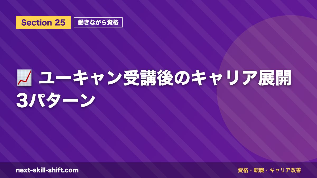 📈 ユーキャン受講後のキャリア展開3パターン
