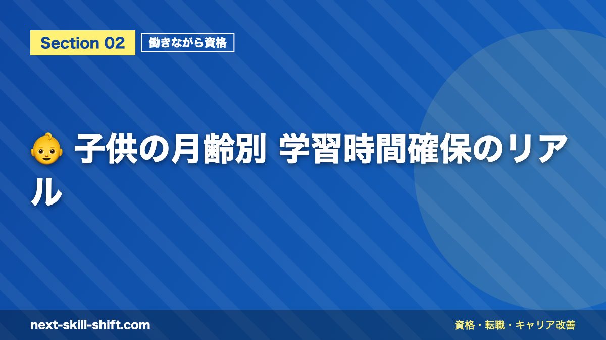 👶 子供の月齢別 学習時間確保のリアル