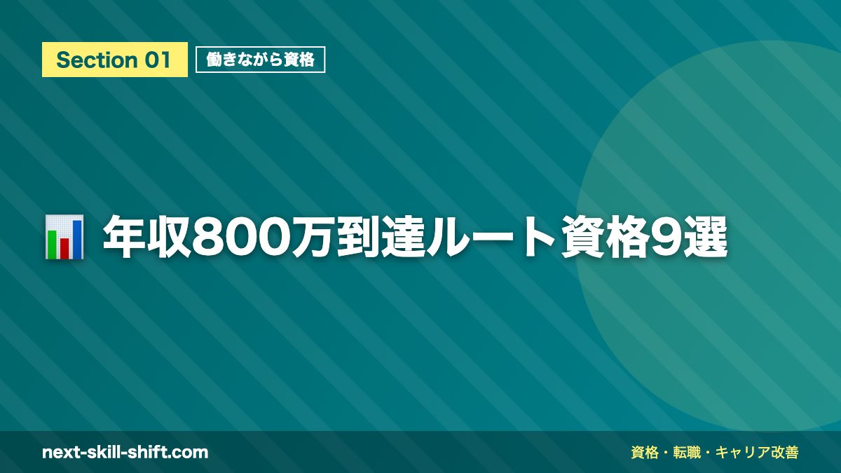 📊 年収800万到達ルート資格9選