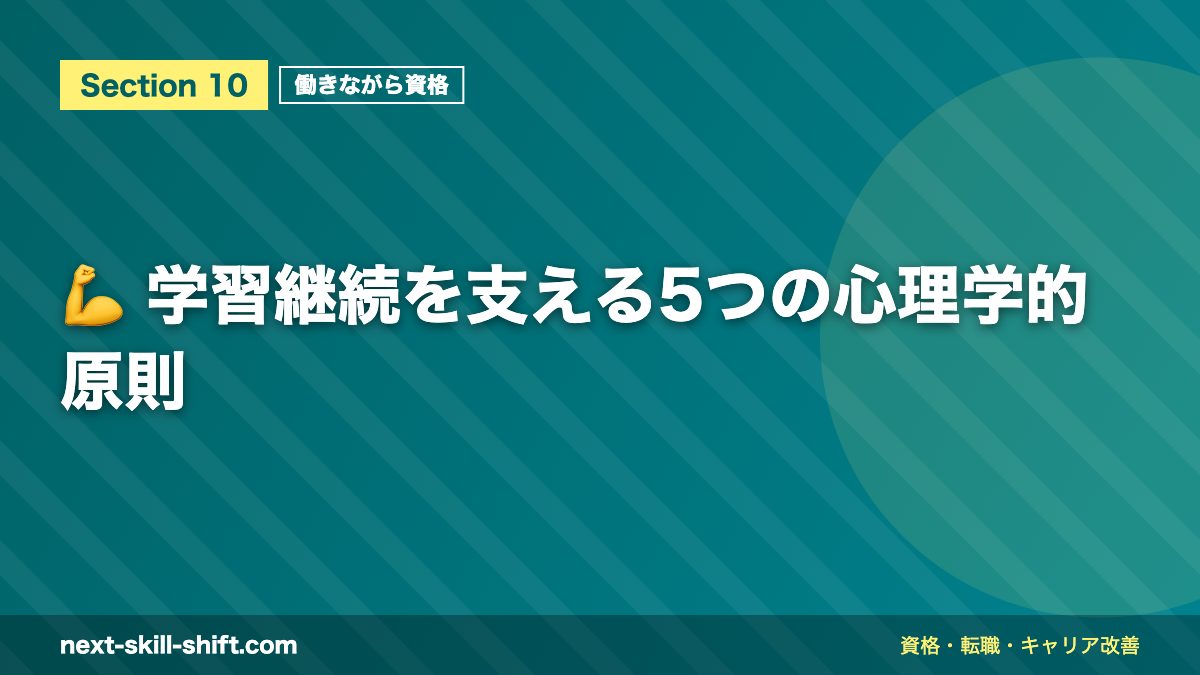💪 学習継続を支える5つの心理学的原則