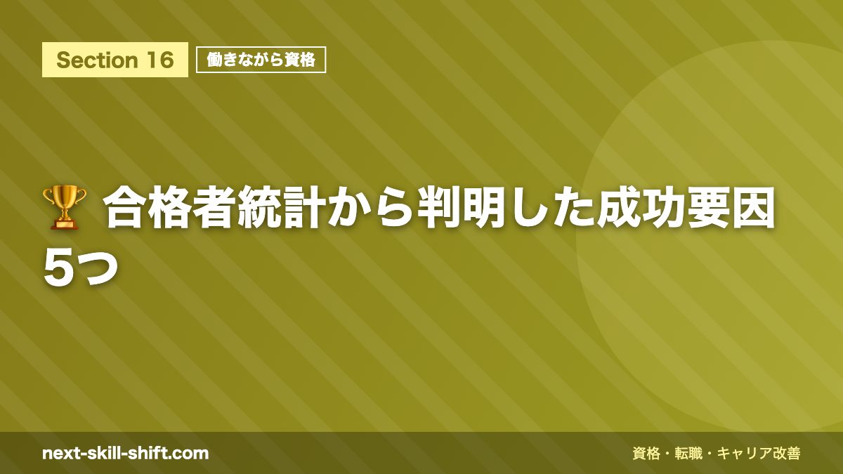 🏆 合格者統計から判明した成功要因5つ
