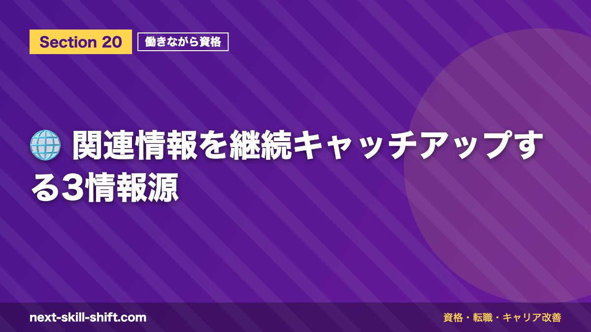 🌐 関連情報を継続キャッチアップする3情報源