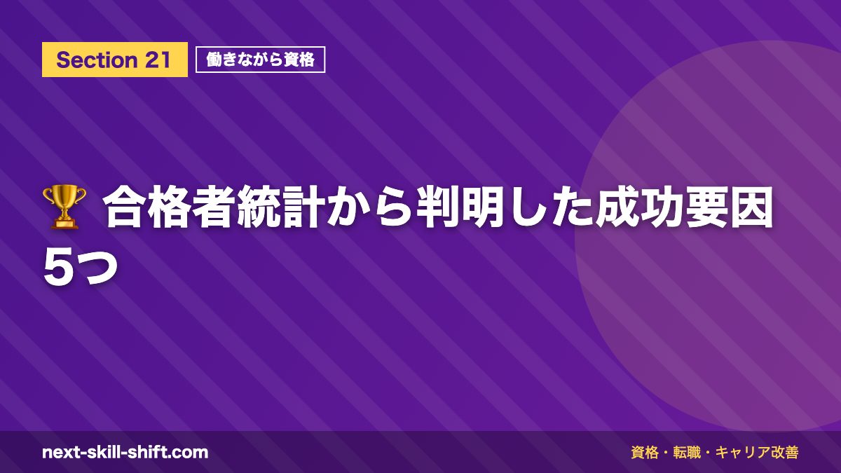 🏆 合格者統計から判明した成功要因5つ