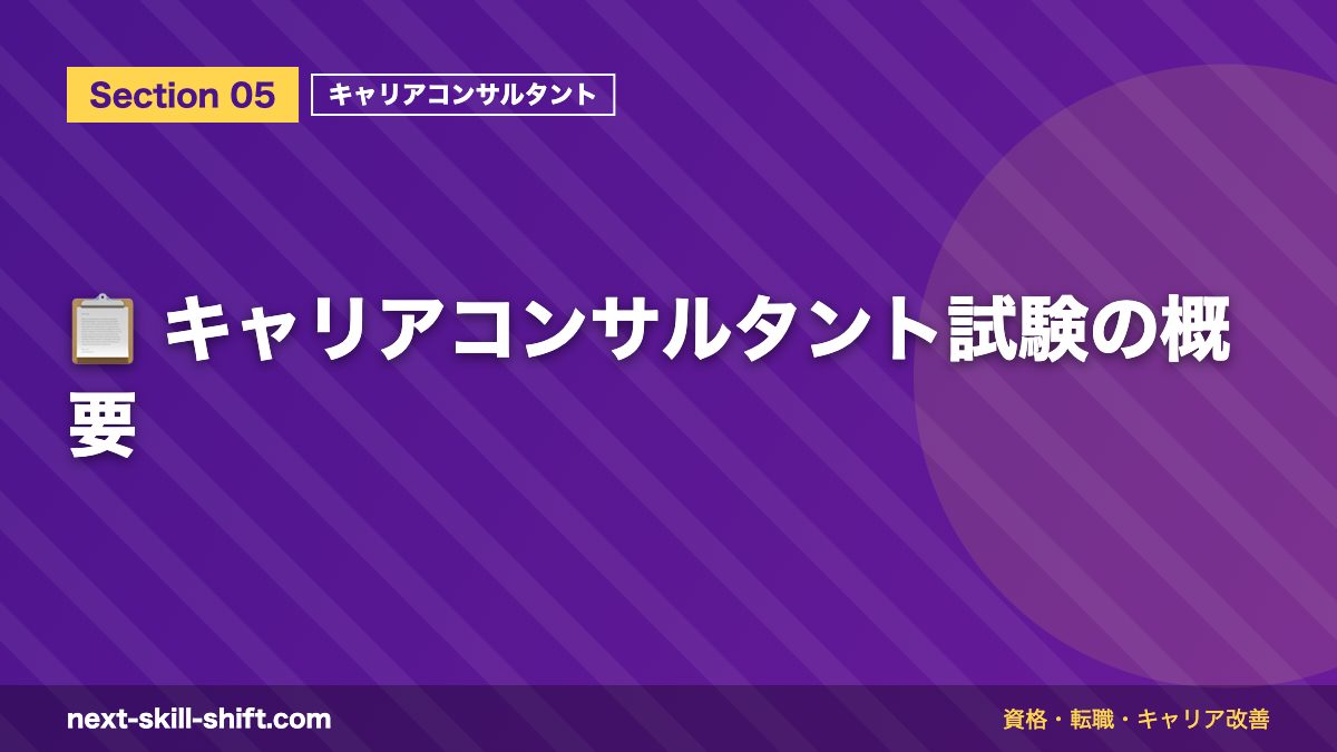 📋 キャリアコンサルタント試験の概要