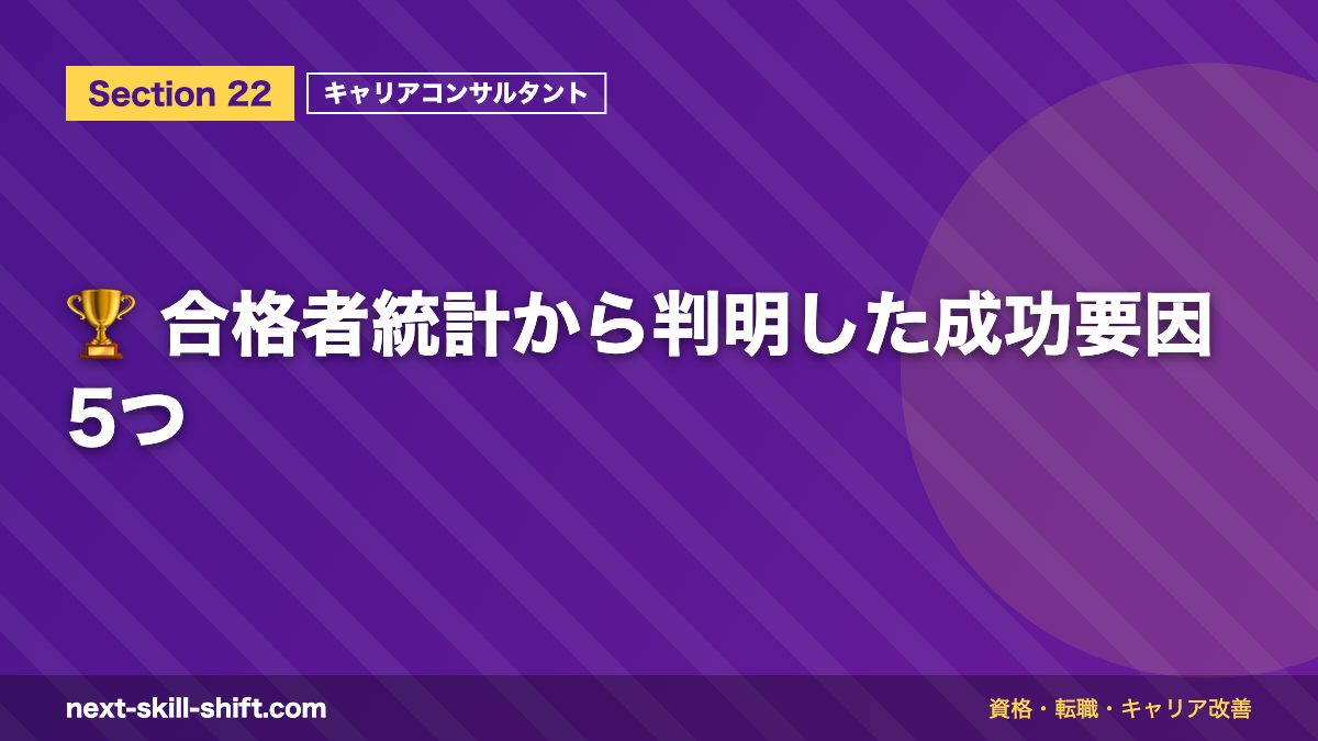 🏆 合格者統計から判明した成功要因5つ