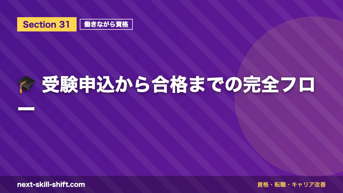 🎓 受験申込から合格までの完全フロー