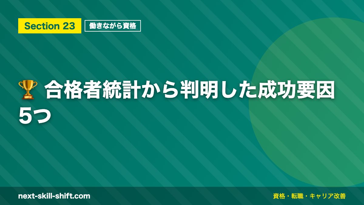 🏆 合格者統計から判明した成功要因5つ