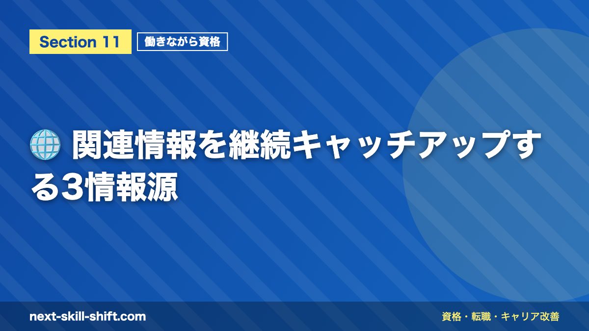 🌐 関連情報を継続キャッチアップする3情報源
