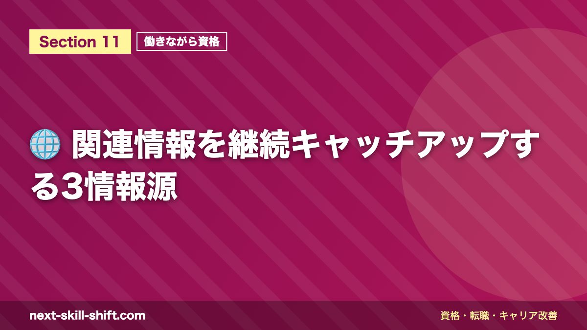 🌐 関連情報を継続キャッチアップする3情報源