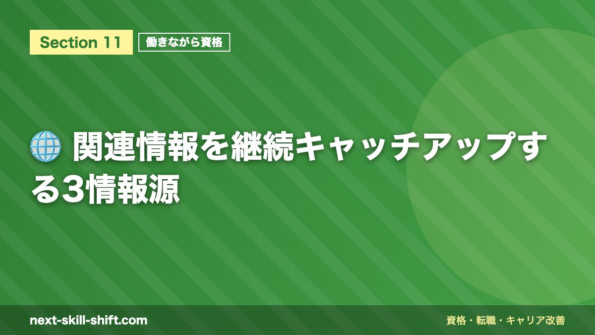 🌐 関連情報を継続キャッチアップする3情報源