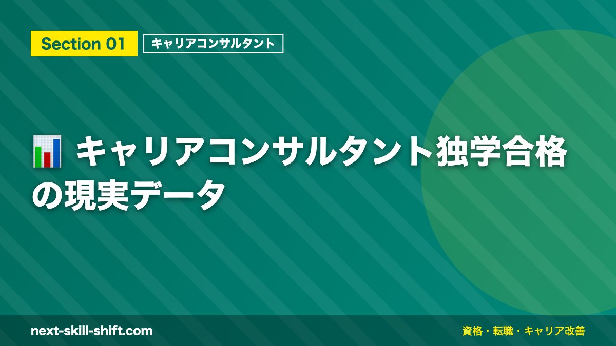 📊 キャリアコンサルタント独学合格の現実データ