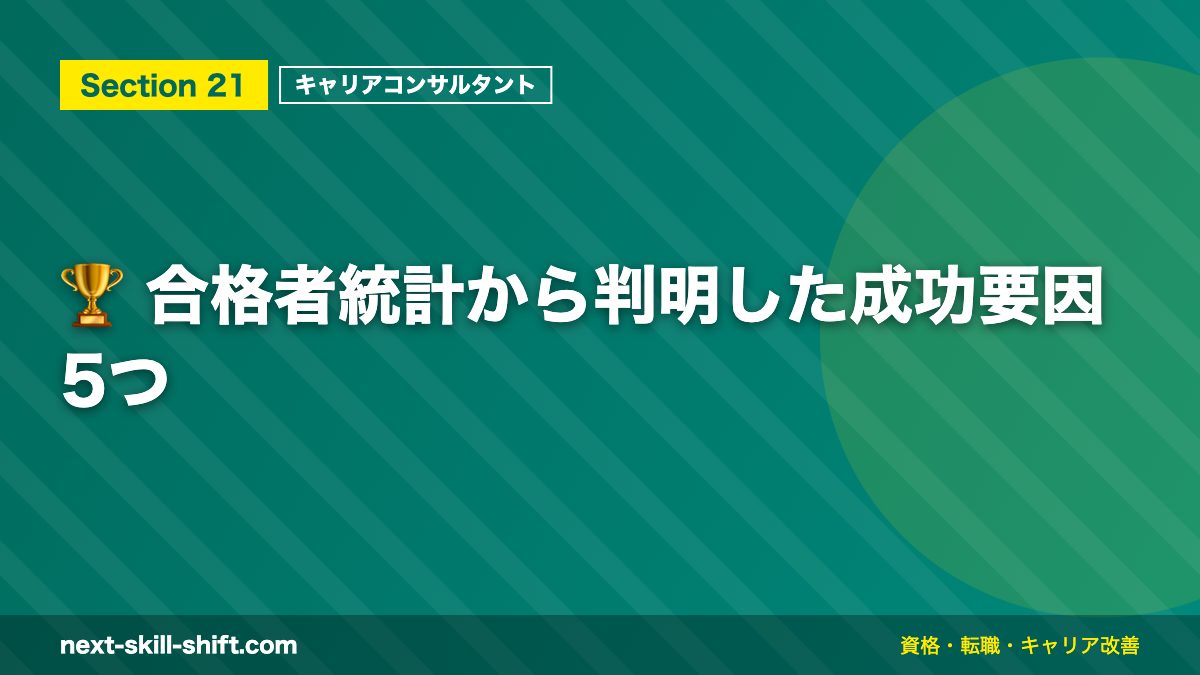 🏆 合格者統計から判明した成功要因5つ