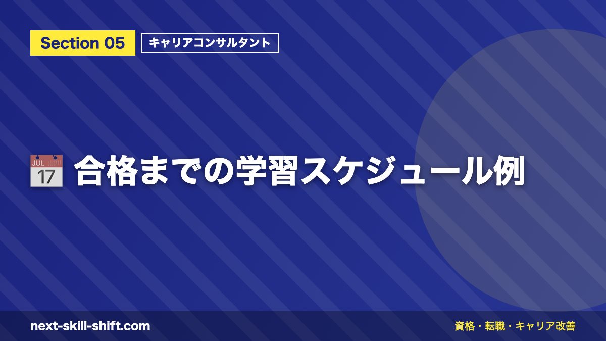 📅 合格までの学習スケジュール例