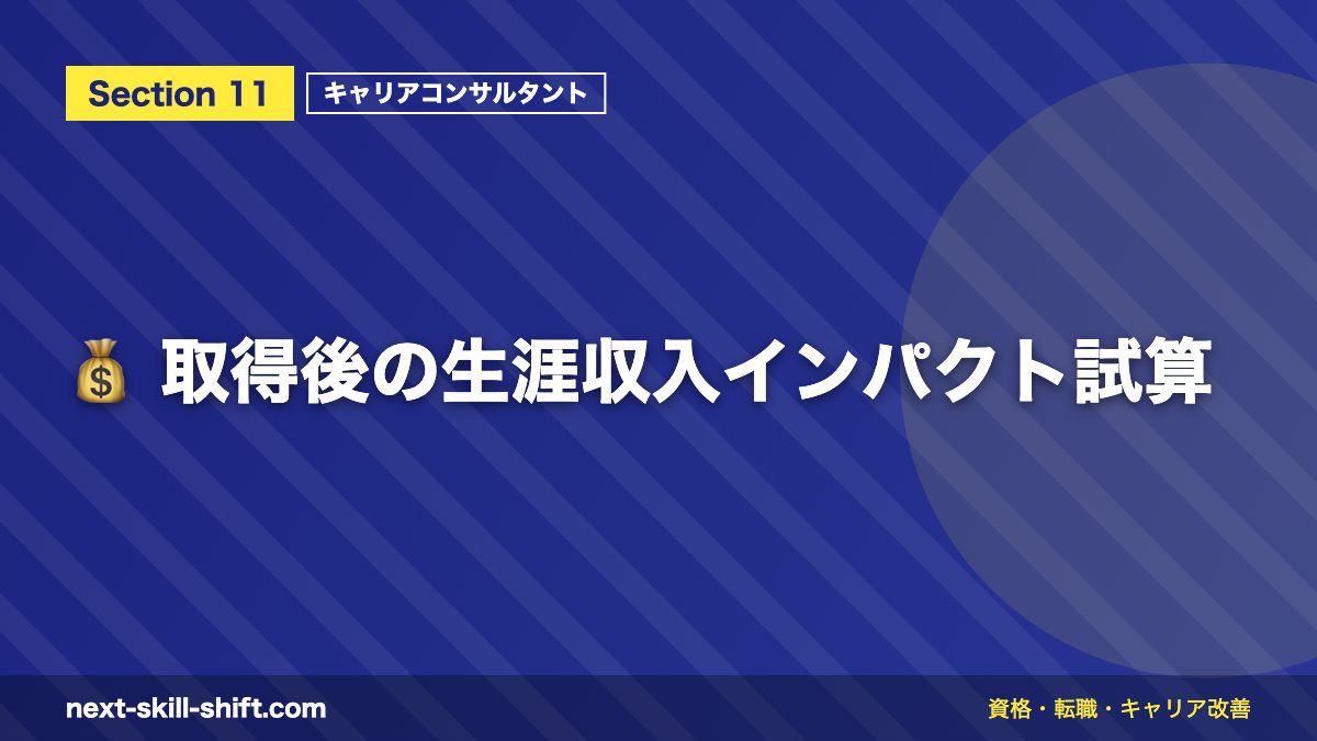 💰 取得後の生涯収入インパクト試算