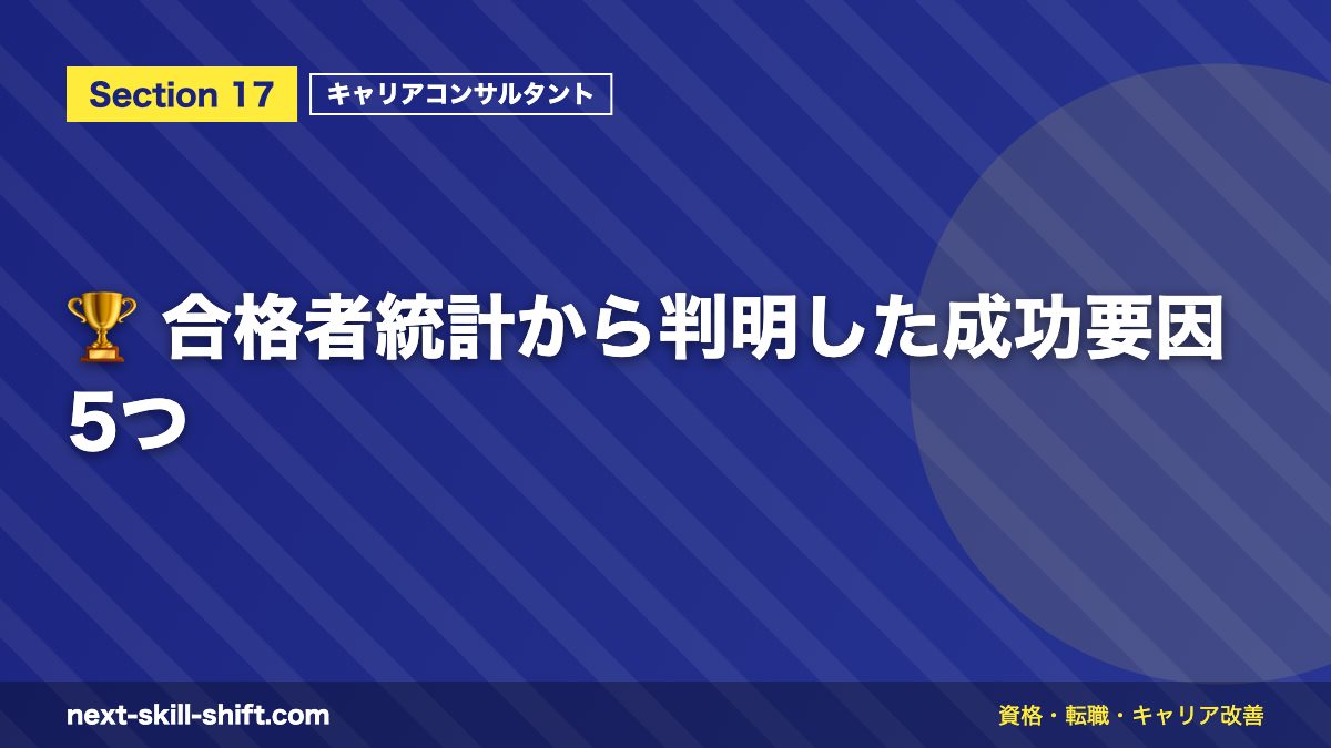 🏆 合格者統計から判明した成功要因5つ