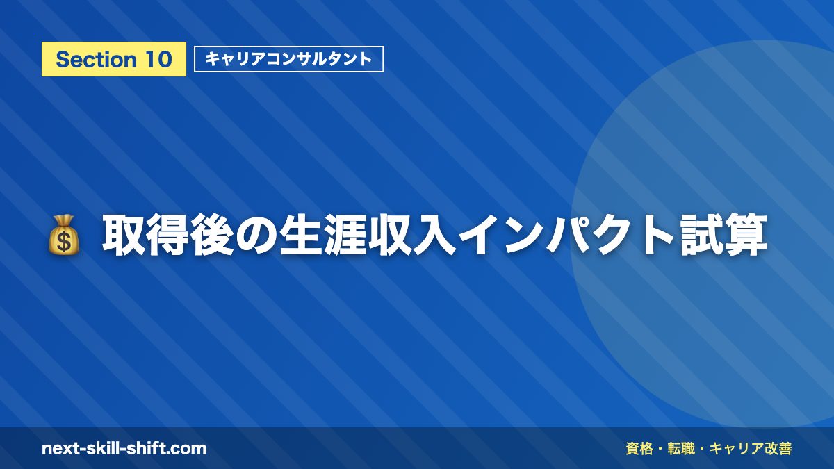 💰 取得後の生涯収入インパクト試算