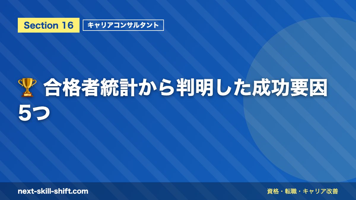 🏆 合格者統計から判明した成功要因5つ
